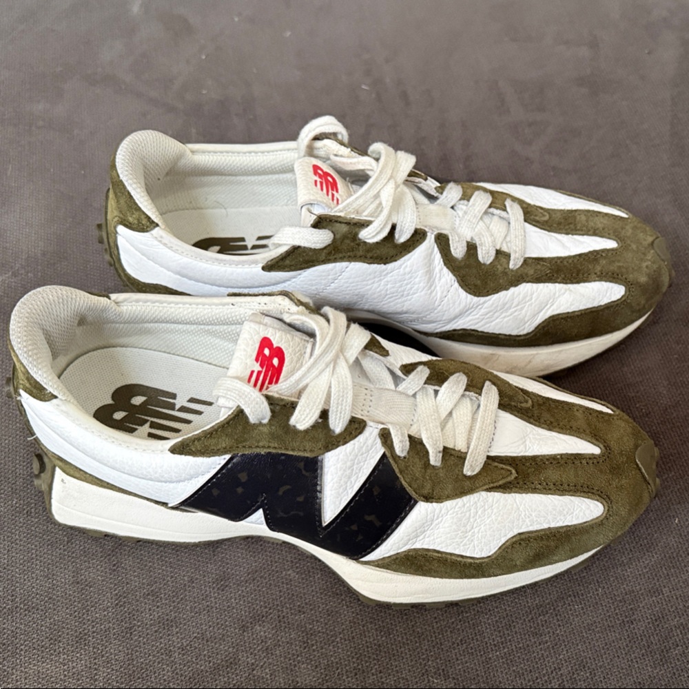 New Balance Women's White and Green Sneakers Calia exclusive